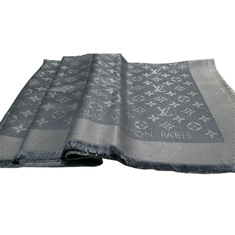 grey lv scarf|louis vuitton scarf grey.